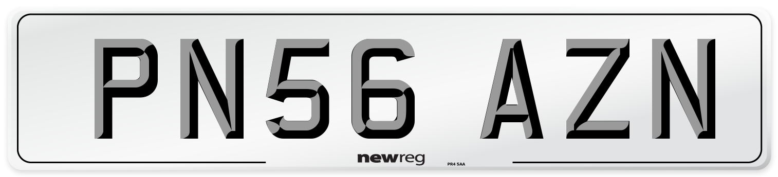 PN56 AZN Number Plate from New Reg